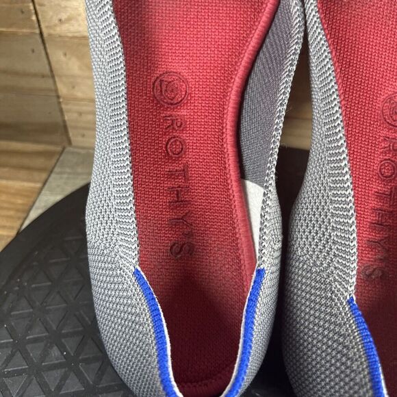 Rothy’s Women's Size 9 Flax Birdseye Light Grey Round Toe Casual Slip On Flats - Picture 7 of 10